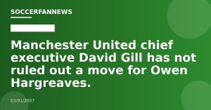 Manchester United chief executive David Gill has not ruled out a move for Owen Hargreaves.