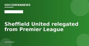 Sheffield United relegated from Premier League